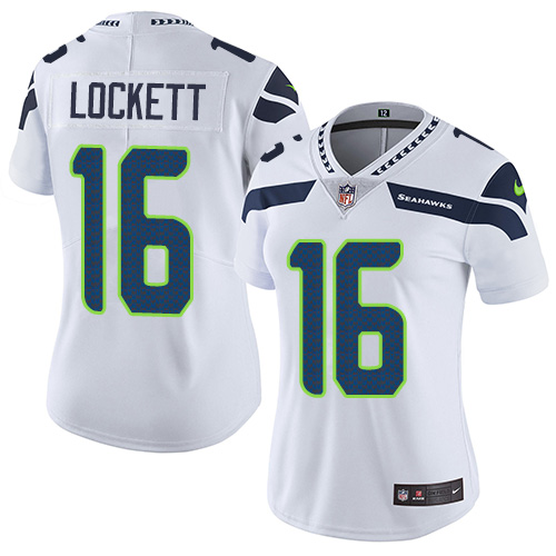 2019 Women Seattle Seahawks #16 Lockett white Nike Vapor Untouchable Limited NFL Jersey